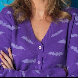 Blackmilk Halloween Bat Patterned Women's Cardigan